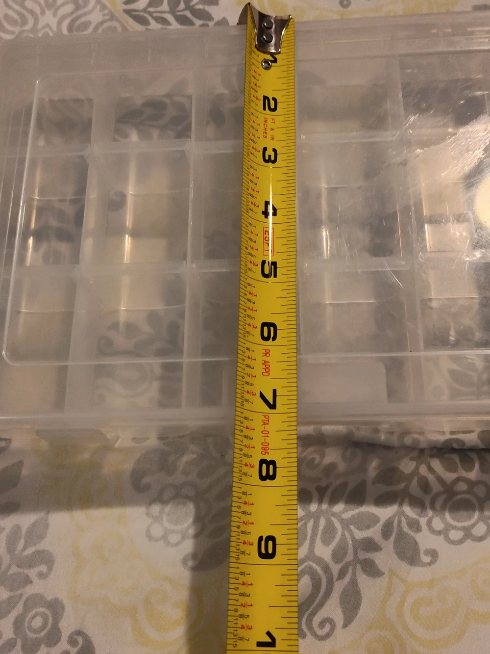 Bundle Of Clear Plastic Compartment Storage Box with Blue Latches - Organization